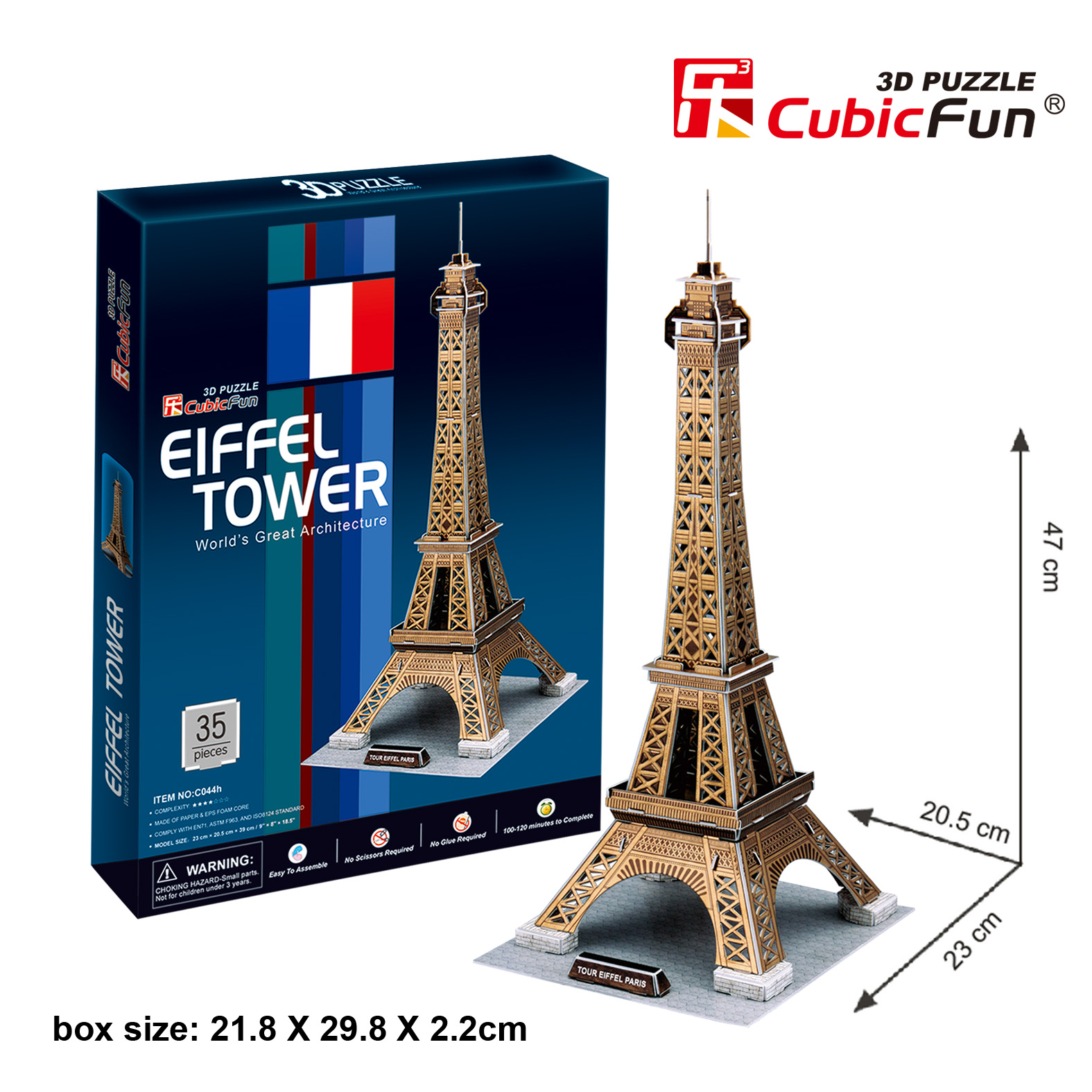 CUBIC FUN CUBICFUN 3D dėlionė „Eifelio bokštas“