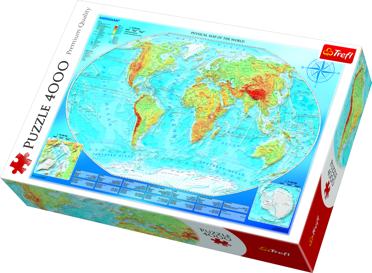 TREFL PUZZLES TREFL dėlionė „Pasaulio žemėlapis" 4000 det.