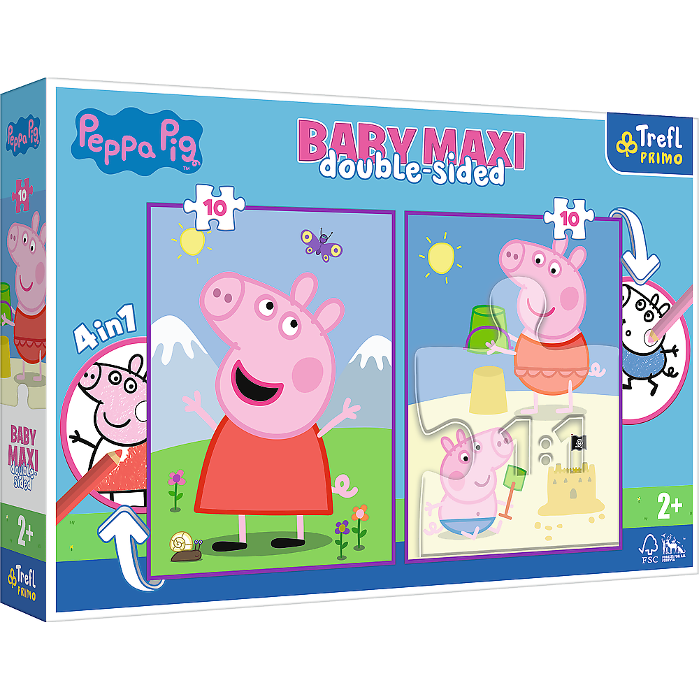 Peppa Pig TREFL  Baby maxi dėlionė „Kiaulytė Pepa", 10x2 det.