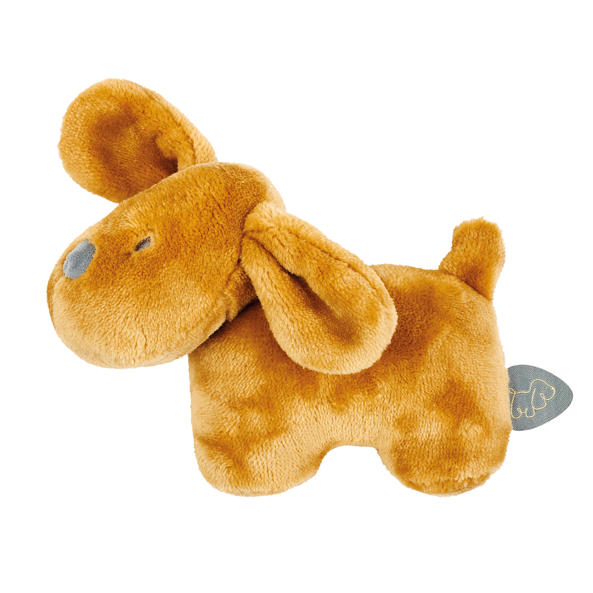 NATTOU  Pliušinis barškutis „Šuniukas Charlie“,  karamelinis, 15 cm