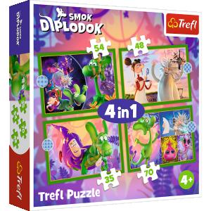 TREFL  Diplodocus 4 dėlionių rinkinys