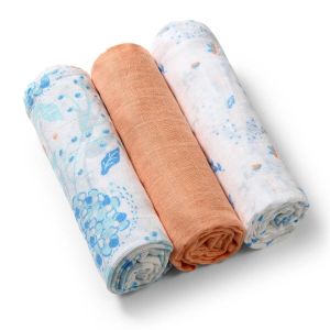 BabyOno vystyklai medvilniniai 3 vnt, oranžiniai 348/09 
