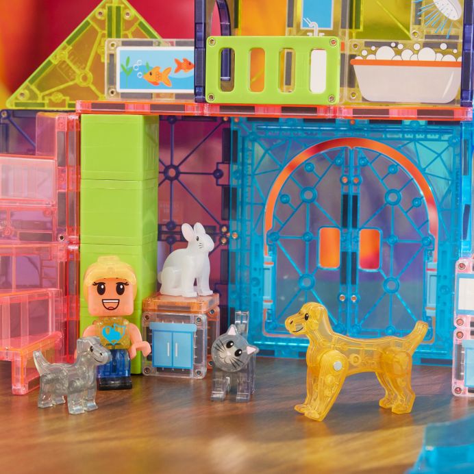 MAGNA-TILES Magnetinis konstruktorius &bdquo;Gyvūnų žaidimų namelis&ldquo;, 50 det. &ndash; nuotrauka 4
