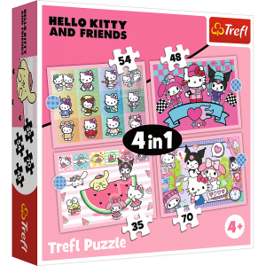 TREFL  HELLO KITTY 4 dėlionių rinkinys