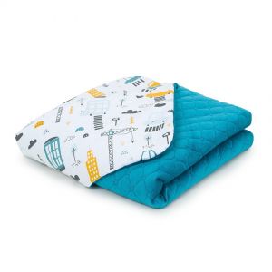 MamoTato antklodė, miestas, žydra, 75x100, Premium 12507