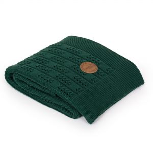 Cebababy pledas Emerald megztas eglutė - digsniuotas, žalias, 90x90