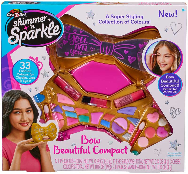 CRA-Z-ART  Shimmer ‘n Sparkle Makiažo rinkinys „Bow Beauty Compact"