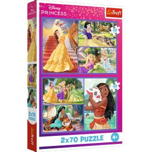 TREFL  DISNEY PRINCESS Dėlionių rinkinys Pasakų veikėjai, 2 x 70 det.