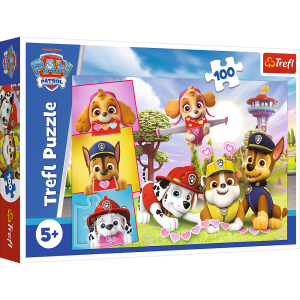 TREFL  PAW PATROL dėlionė &bdquo;&Scaron;uniukai-patruliai&ldquo;, 100 det.
