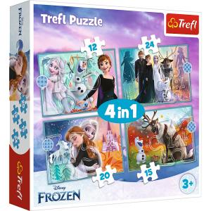 FROZEN TREFL  4 dėlionių rinkinys