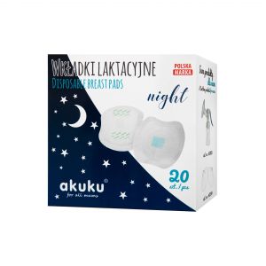 Akuku vienkartiniai įklotai į liemenėlę NIGHT,  20 vnt., A0444