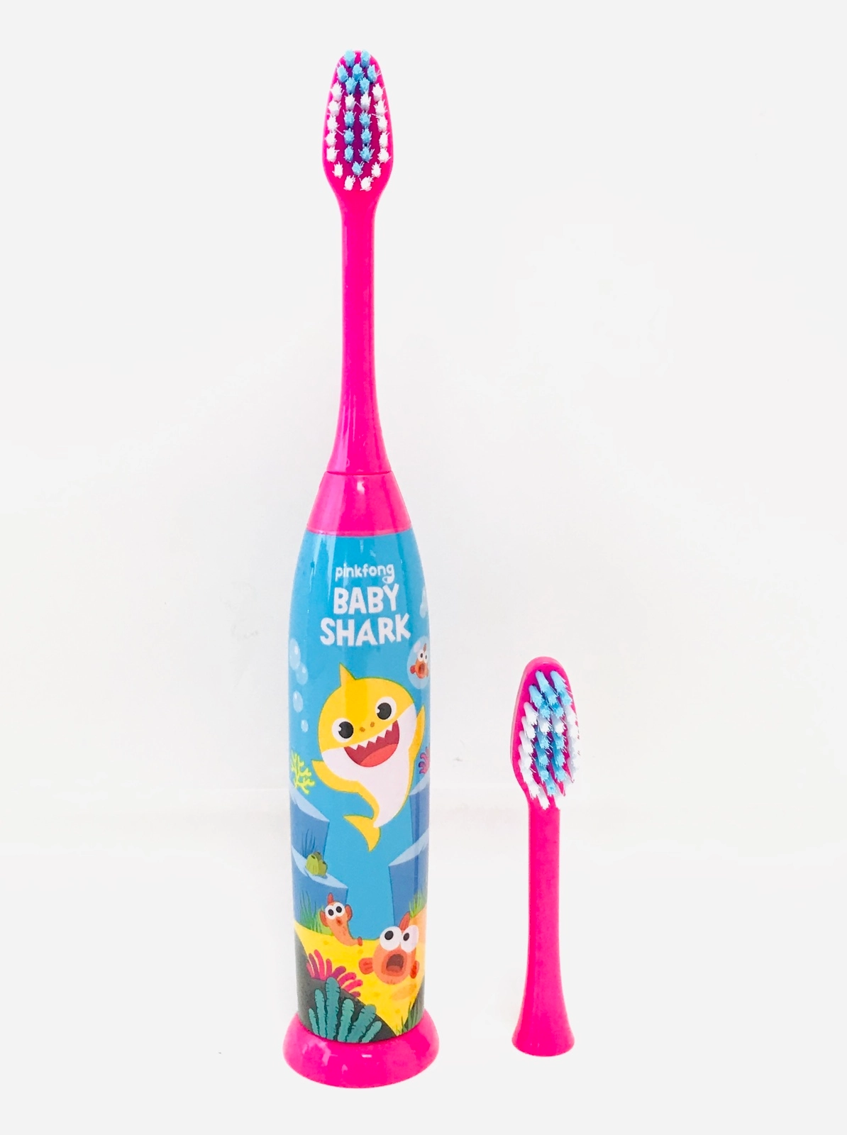 BABY SHARK elektrinis dantų &scaron;epetėlis nnuo 3 metų, su papildomu &scaron;epetėliu 