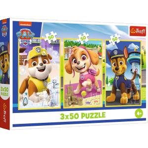 TREFL  PAW PATROL Dėlionių rinkinys &bdquo;&Scaron;unyčiai herojai&ldquo;, 3 x 50 det.