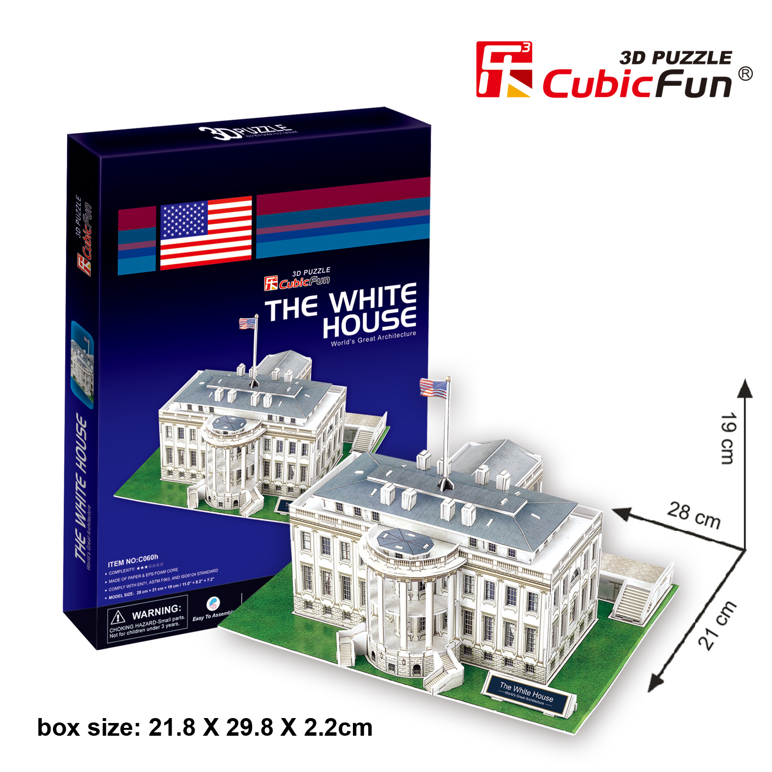 CUBIC FUN CubicFun 3D dėlionė „Baltieji rūmai“