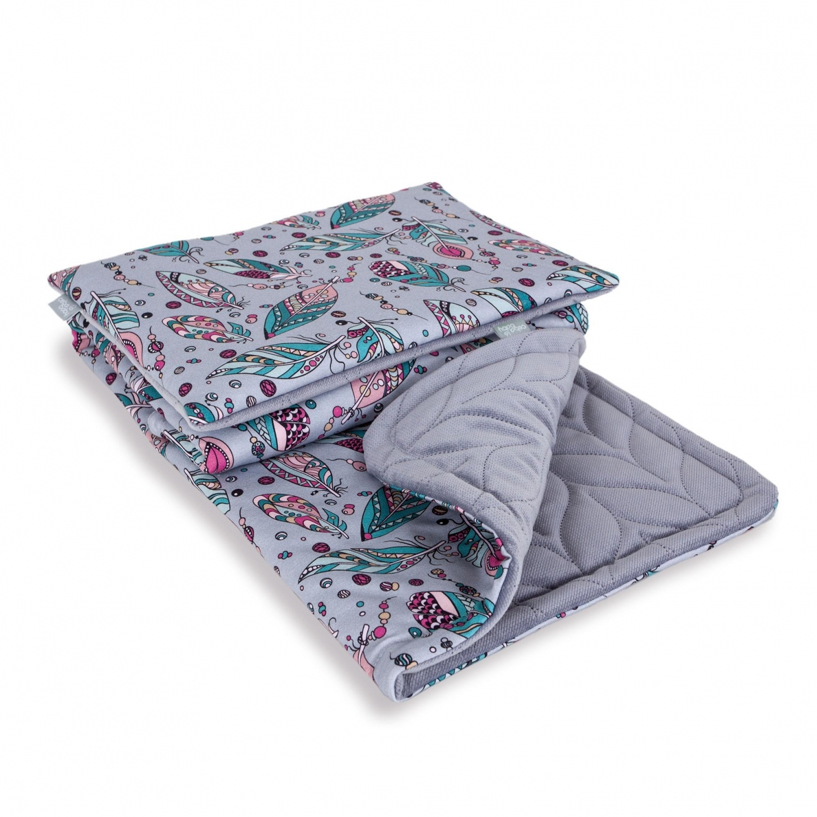 Cebababy pagalvė + antklodė, AZTECA&NATURE, Plumas-Lapeliai, 30x40, 75x100