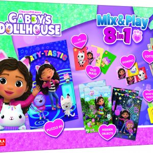 TREFL  GABBY&acute;S DOLLHOUSE 8in1 Mix&Play stalo žaidimų rinkinys Gabby&rsquo;s Dollhouse
