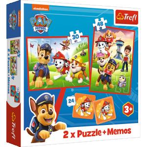 PAW PATROL TREFL  30+ 48+ 24 memo kortelės dėlionė-žaidimas