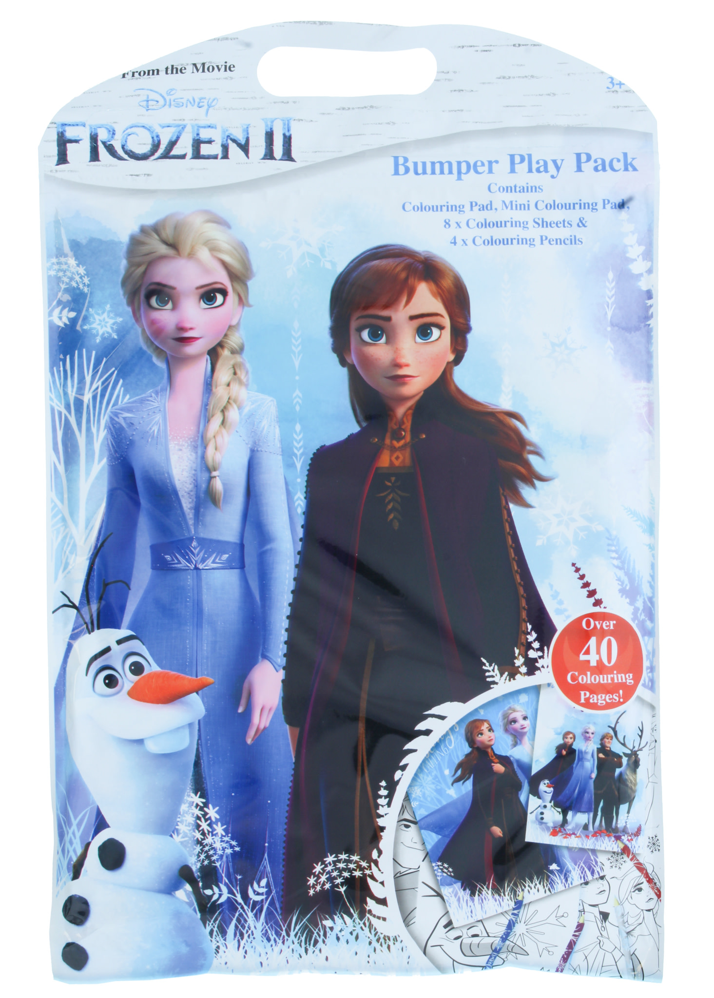 Disney Frozen 2 spalvinimo knygutė su pie&scaron;tukais, BUMPER PLAY PACK