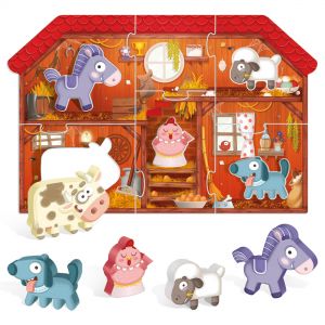 HEADU  &bdquo;Montessori&ldquo; pirmoji dėlionė &bdquo;Ūkis&ldquo;