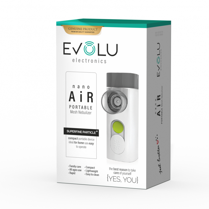 EVOLU ne&scaron;iojamas tinklelinis inhaliatorius NANO AIR &ndash; nuotrauka 8