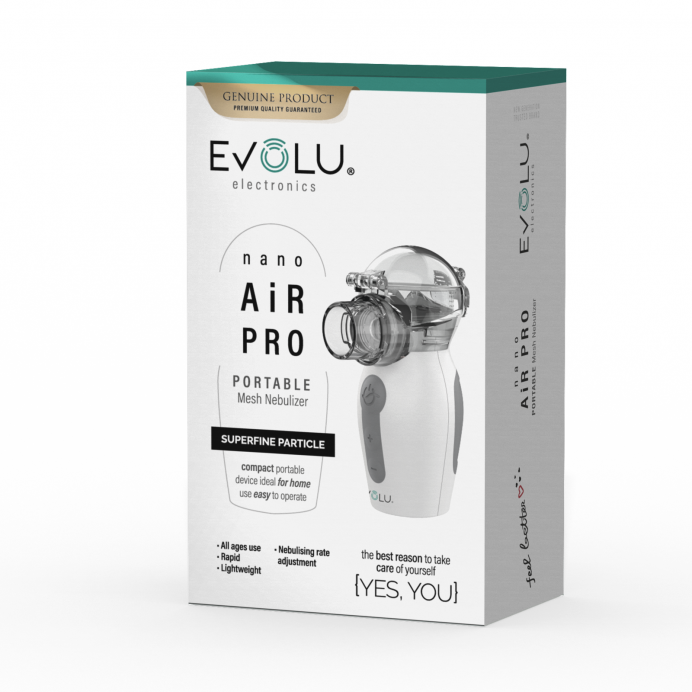 EVOLU ne&scaron;iojamas tinklelinis inhaliatorius NANO AIR PRO &ndash; nuotrauka 2