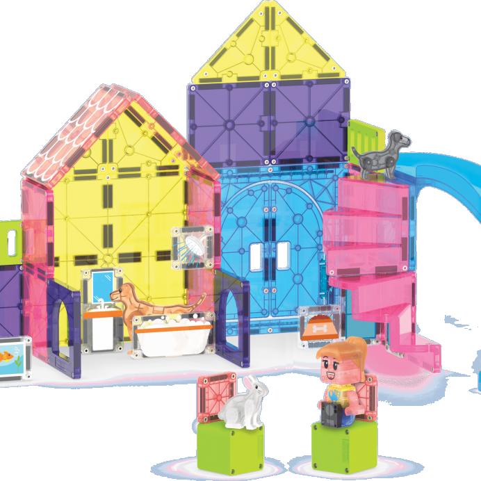 MAGNA-TILES Magnetinis konstruktorius &bdquo;Gyvūnų žaidimų namelis&ldquo;, 50 det. &ndash; nuotrauka 3
