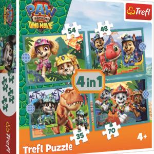 TREFL  PAW PATROL 4 dėlionių rinkinys &bdquo;&Scaron;uniukas-patrulis&ldquo;