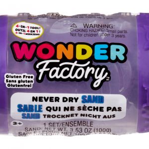 WONDER FACTORY  NEVER DRY Kinetinis smėlis, 1 vnt.