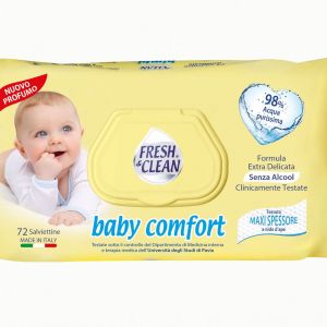 FRESH CLEAN drėgnos servetėlės 72 vnt. BABY COMFORT