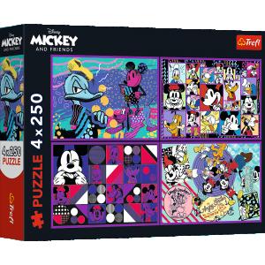 TREFL  DISNEY MICKEY MOUSE 4x250 det. dėlionių rinkinys
