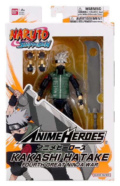 ANIME HEROES  Naruto figūrėlė su priedais, 16 cm - Hatake Kakashi ketvirtasis nindzių karas