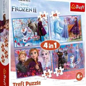 FROZEN TREFL  4 dėlionių rinkinys &bdquo;Ledo &scaron;alis 2&ldquo;
