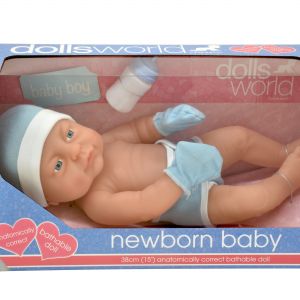 DOLLSWORLD  Lėlytė kūdikis, berniukas, 38 cm