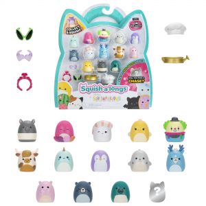 SQUISHMALLOWS  SQUISH-A-LONGS Herojai, 14 vnt., 2,5 cm