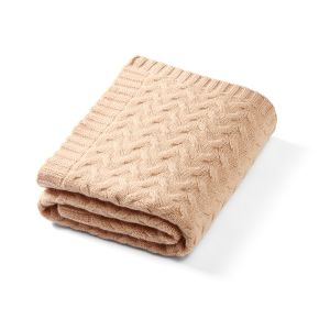 BabyOno  pledas merino vilnos tamsiai kreminis 1648/02