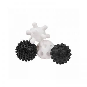 Akuku  mink&scaron;ti sensoriniai kamuoliukai, 4 vnt., Black/white A0469