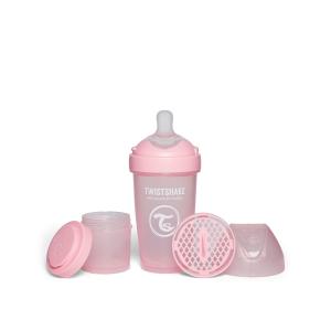 Twistshake buteliukas antikolikinis Pro Double 260ml rožinis 79024