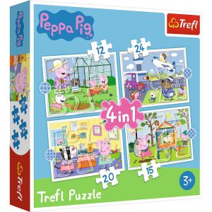 Peppa Pig TREFL  4 dėlionių rinkinys &bdquo;Kiaulytė Pepa&ldquo;