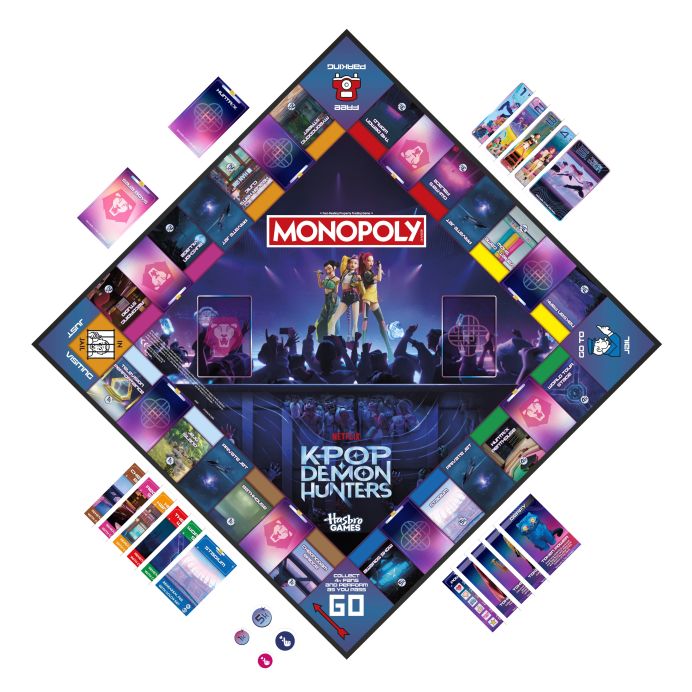 MONOPOLY Stalo žaidimas &bdquo;: KPOP Demon hunters&ldquo;, anglų k. &ndash; nuotrauka 5