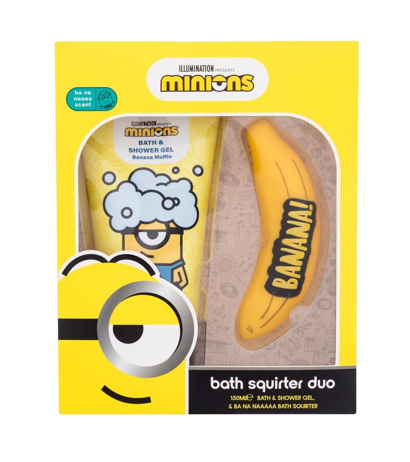 Minions dušo gelio ir vonios žaislo rinkinys Banana Muffin