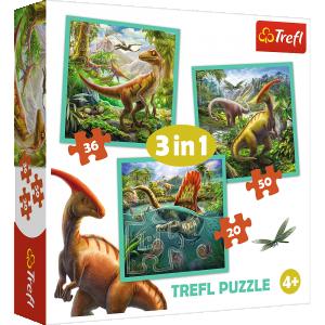 TREFL PUZZLES TREFL 3 dėlionių rinkinys &bdquo;Dinozaurai&ldquo;