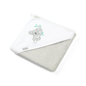 BabyOno bambukinis rank&scaron;luostis su gobtuvu 85x85 pilkas, koala, 343/03