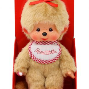 MONCHHICHI  Pliu&scaron;inė beždžionėlė, &scaron;viesiai ruda, 20 cm
