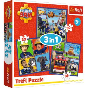 TREFL  FIREMAN SAM 3 dėlionių rinkinys &bdquo;Gaisrininkas Semas&ldquo;