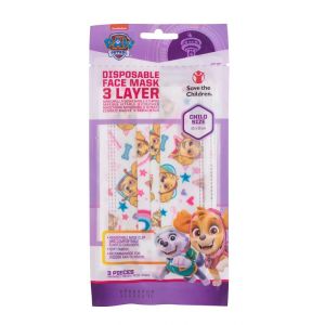 PAW PATROL Paw Patrol Skye vienkartinės vaiki&scaron;kos veido kaukės, 3 vnt.  