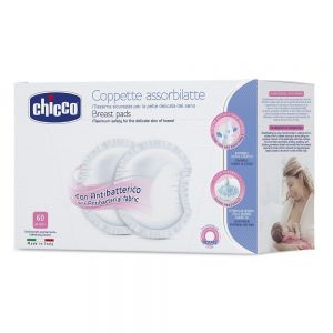 Chicco  Antibakteriniai krūtų įklotai, 60 vnt.