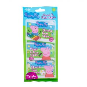 Peppa Pig drėgnos rankų ir veido servetėlės 30 vnt. (3x10) BEKVAPĖS