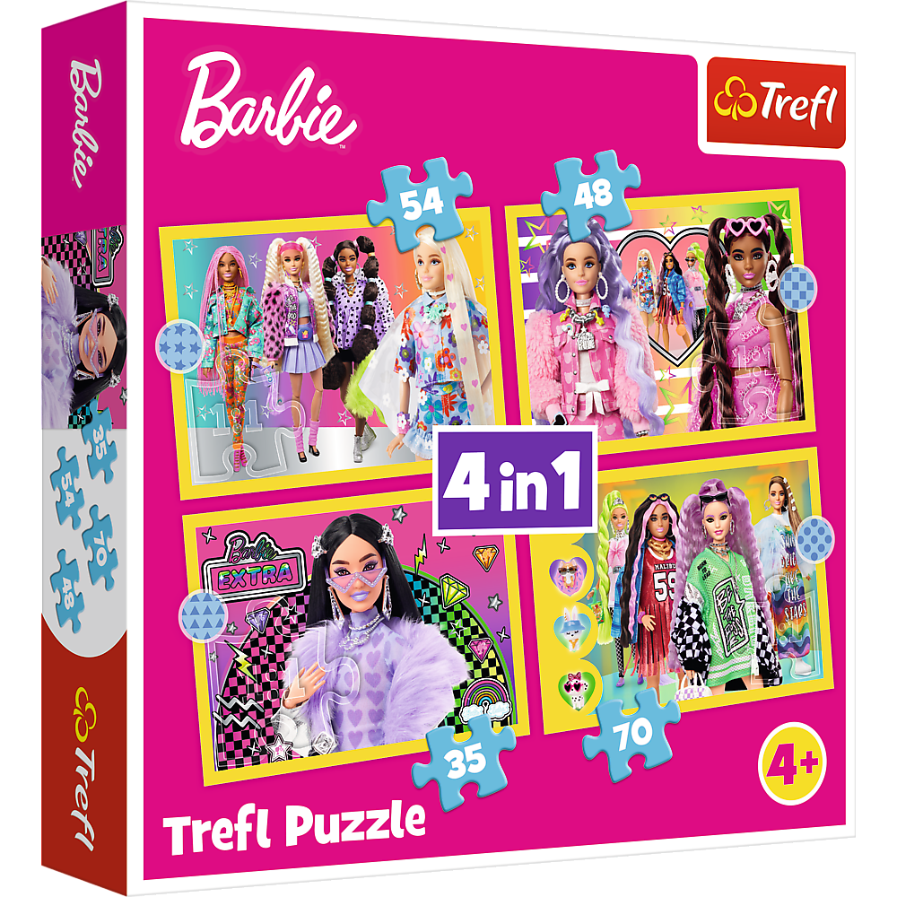 Barbie TREFL  4 dėlionių rinkinys