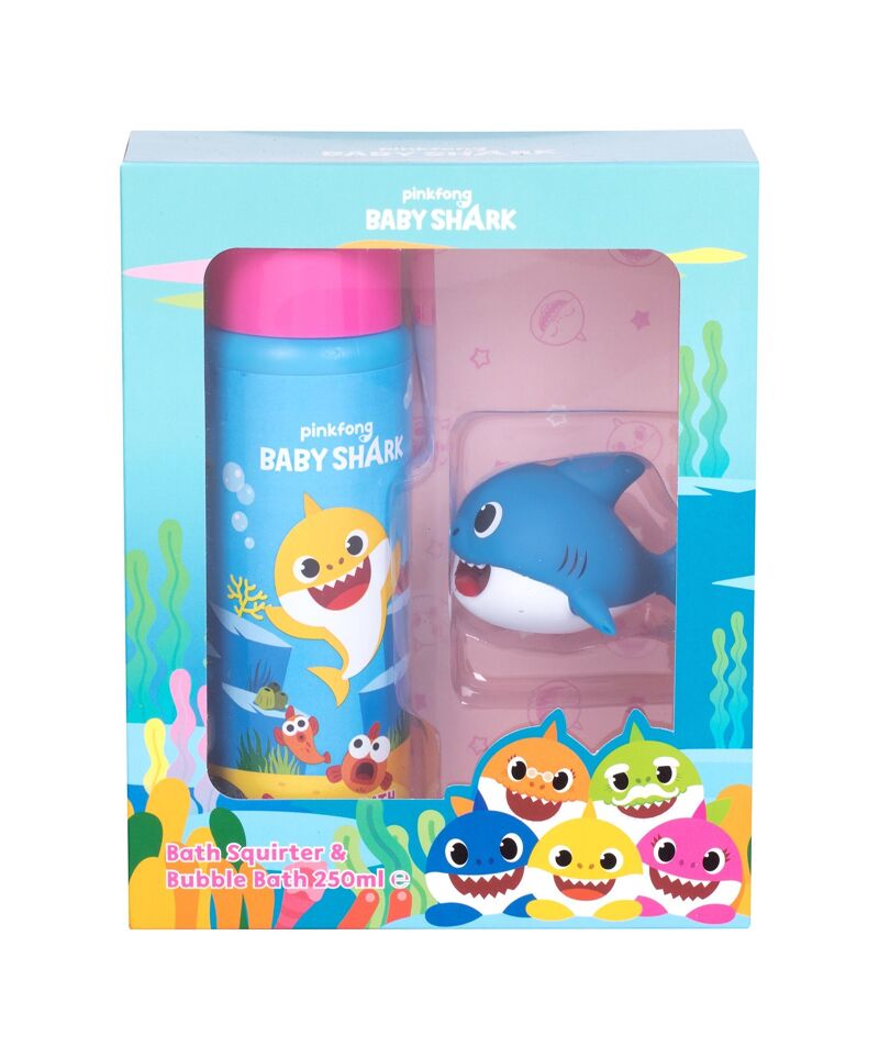Pinkfong  Baby Shark vonios rinkinys, vonios putos 250 ml + vonios žaislas