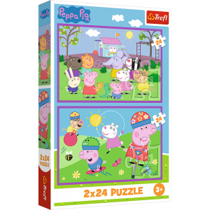 TREFL  PEPPA PIG Dėlionių rinkinys &bdquo;Pepė&ldquo;, 2 x 24 det.